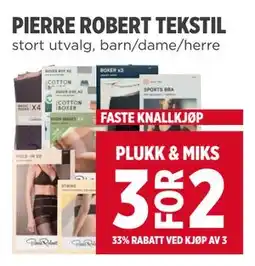 Meny PIERRE ROBERT TEKSTIL tilbud