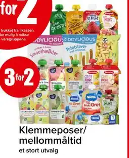 Spar Klemmeposer/ mellommåltid tilbud