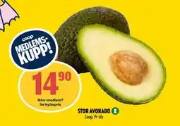 Coop Prix STOR AVOKADO, Medlemspris tilbud