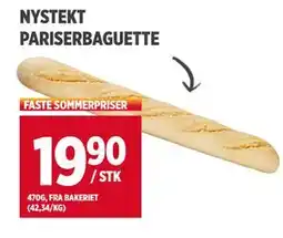 Meny NYSTEKT PARISERBAGUETTE, NOK 19.9 tilbud