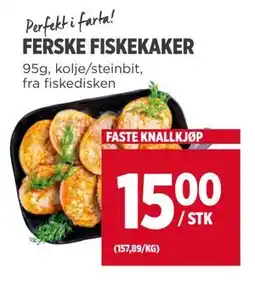 Meny FERSKE FISKEKAKER, NOK 15 tilbud