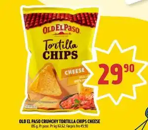 Coop Prix OLD EL PASO CRUNCHY TORTILLA CHIPS CHEESE, NOK 29.9 tilbud