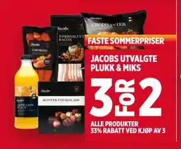 Meny JACOBS UTVALGTE PLUKK & MIKS tilbud