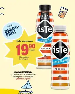 Coop Prix SUNNIVA ISTE FERSKEN, Medlemspris tilbud