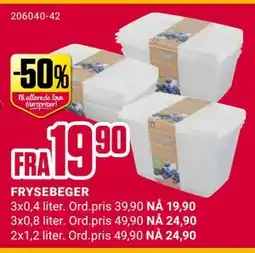 Europris FRYSEBEGER tilbud