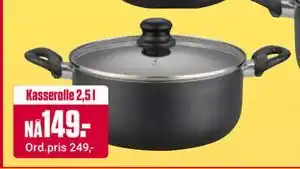 Europris Kasserolle 2,5 l, NOK 149 tilbud