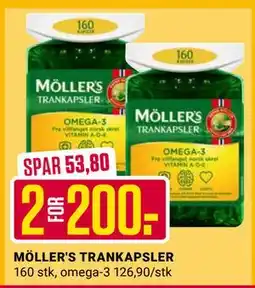 Europris MÖLLER'S TRANKAPSLER, NOK 200 tilbud
