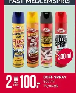 Europris DOFF SPRAY, Medlemspris tilbud