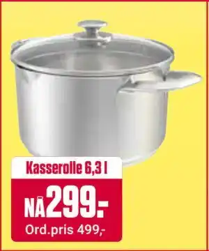 Europris Kasserolle 6,3 l, NOK 299 tilbud