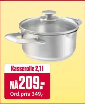 Europris Kasserolle 2,1 l, NOK 209 tilbud