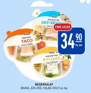 Rema 1000 BEGERSALAT, NOK 34.9 tilbud