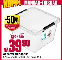 Europris OPPBEVARINGSBOKS, NOK 39.9 tilbud