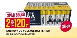 Europris ENERGY+ OG VOLTAGE BATTERIER, NOK 120 tilbud
