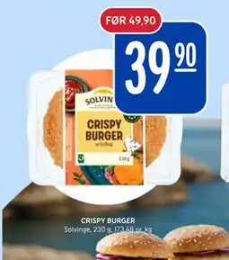 Rema 1000 CRISPY BURGER, NOK 39.9 tilbud