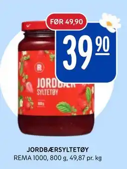 Rema 1000 JORDBÆRSYLTETØY, NOK 39.9 tilbud