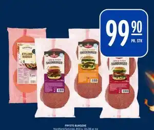 Rema 1000 FRYSTE BURGERE, NOK 99.9 tilbud