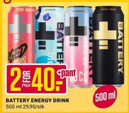 Europris BATTERY ENERGY DRINK, NOK 40 tilbud