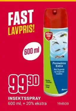 Europris INSEKTSSPRAY, NOK 99.9 tilbud