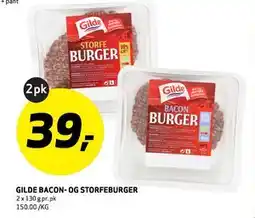 Bunnpris GILDE BACON- OG STORFEBURGER, NOK 39 tilbud