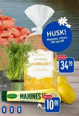 Rema 1000 Majones, sitron, dill og loff tilbud