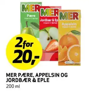 Bunnpris MER PÆRE, APPELSIN OG JORDBÆR & EPLE, NOK 20 tilbud