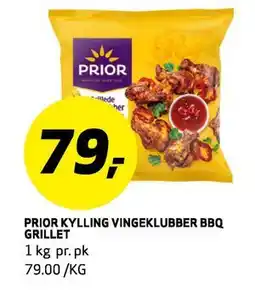 Bunnpris PRIOR KYLLING VINGEKLUBBER BBQ GRILLET, NOK 79 tilbud
