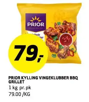 Bunnpris PRIOR KYLLING VINGEKLUBBER BBQ GRILLET, NOK 79 tilbud