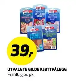 Bunnpris UTVALGTE GILDE KJØTTPÅLEGG, NOK 39 tilbud