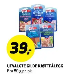 Bunnpris UTVALGTE GILDE KJØTTPÅLEGG, NOK 39 tilbud