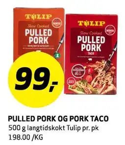 Bunnpris PULLED PORK OG PORK TACO, NOK 99 tilbud