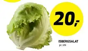 Bunnpris ISBERGSALAT, NOK 20 tilbud
