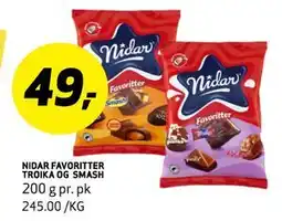 Bunnpris NIDAR FAVORITTER TROIKA OG SMASH, NOK 49 tilbud