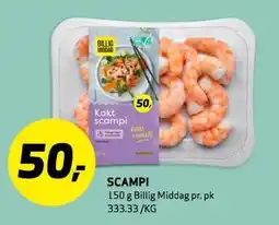 Bunnpris SCAMPI, NOK 50 tilbud