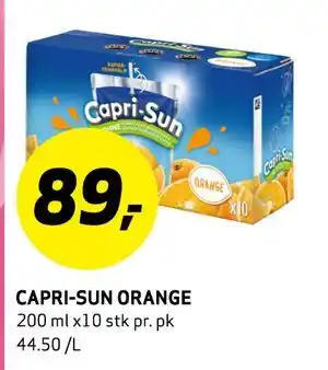 Bunnpris CAPRI-SUN ORANGE, NOK 89 tilbud