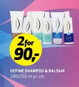 Bunnpris DEFINE SHAMPOO & BALSAM, NOK 90 tilbud