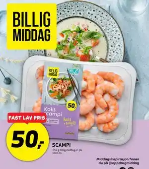 Bunnpris SCAMPI, NOK 50 tilbud
