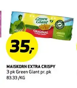 Bunnpris MAISKORN EXTRA CRISPY, NOK 35 tilbud