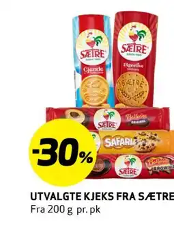 Bunnpris UTVALGTE KJEKS FRA SÆTRE tilbud