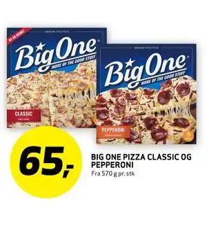 Bunnpris BIGONEPIZZA CLASSIC OG PEPPERONI, NOK 65 tilbud