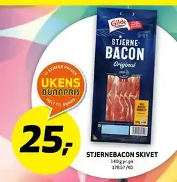 Bunnpris STJERNEBACON SKIVET, NOK 25 tilbud