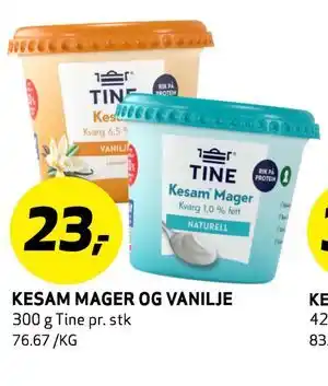Bunnpris KESAM MAGER OG VANILJE, NOK 23 tilbud