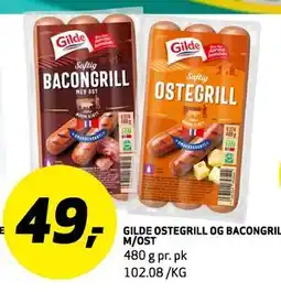 Bunnpris GILDE OSTEGRILL OG BACONGRIL M/OST, NOK 49 tilbud