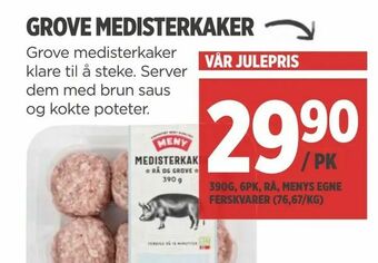Meny Grove medisterkaker tilbud