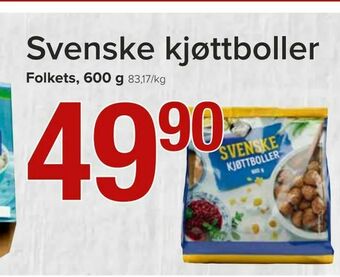 Spar Svenske kjøttboller tilbud