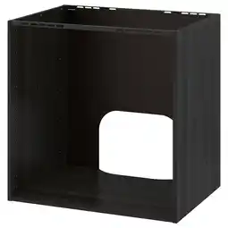 IKEA Metod Benkeskap for innbyggingsovn/-kum, tremønstret svart, 80x60x80 cm tilbud