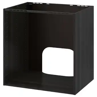 IKEA Metod Benkeskap for innbyggingsovn/-kum, tremønstret svart, 80x60x80 cm tilbud