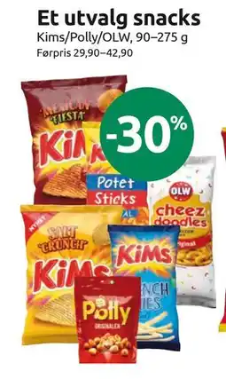 Joker Et utvalg snacks tilbud