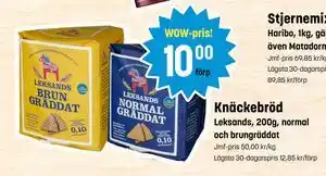 Eurocash Knäckebröd, SEK 10 tilbud