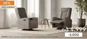Skeidar Aristo Recliner, NOK 4999 tilbud