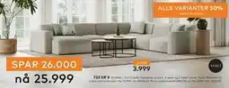 Skeidar Styl U-sofa, NOK 25999 tilbud